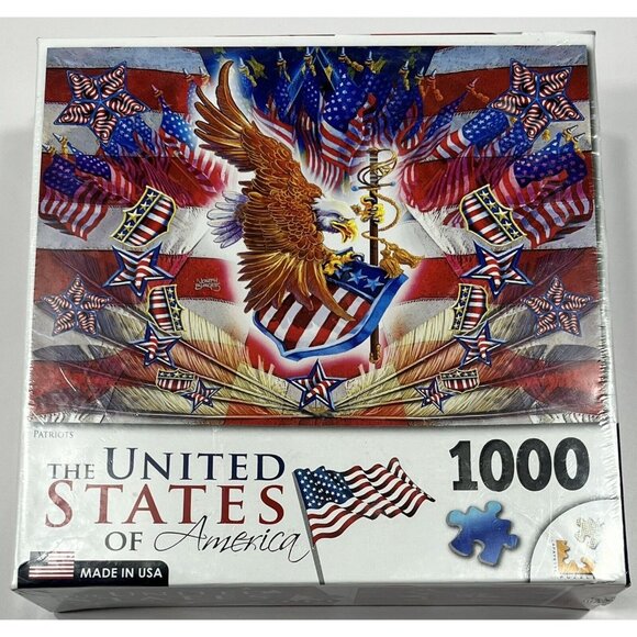 LPF The United States of America Jigsaw Puzzle 1000 Piece Patriots Eagle Flag - Picture 1 of 4